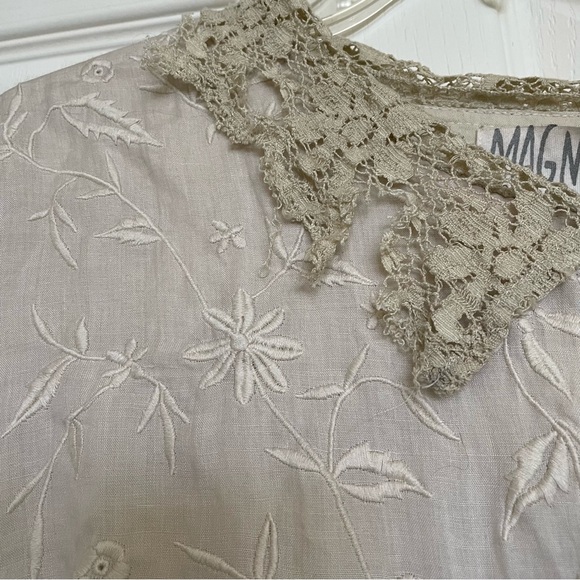 MAGNOLIA PEARL Olivia Jacket Embroidered Linen and Lace - Picture 6 of 8